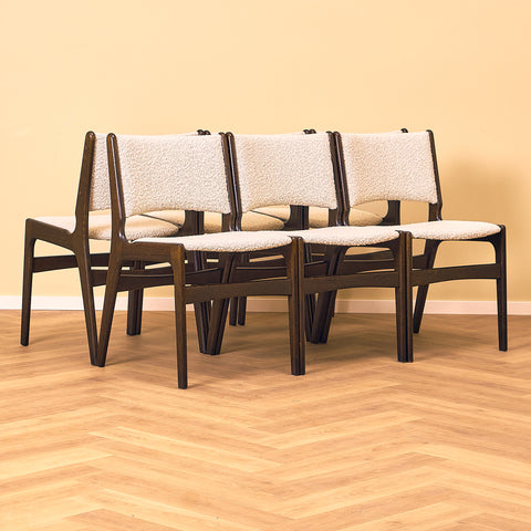 Danish dining chairs in smoked oak by Erik Buch for Anderstrup Møbelfabrik, model 89