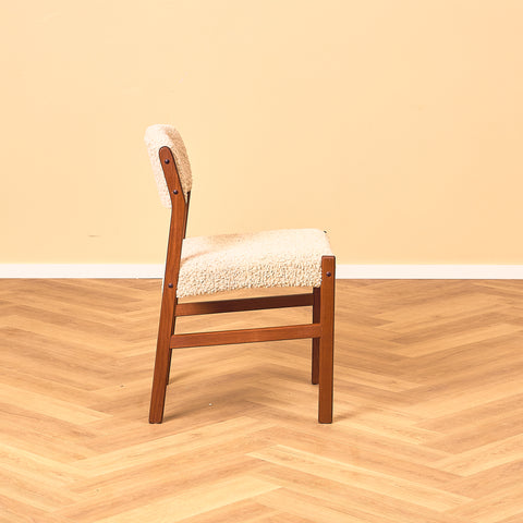 Danish set of 4 dining chairs in teak by Henry Walter Klein