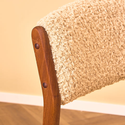 Danish set of 4 dining chairs in teak by Henry Walter Klein
