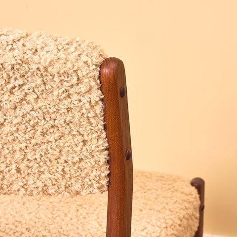 Danish set of 4 dining chairs in teak by Henry Walter Klein