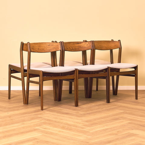 Danish dining chairs in birch by Erik Kirkegaard