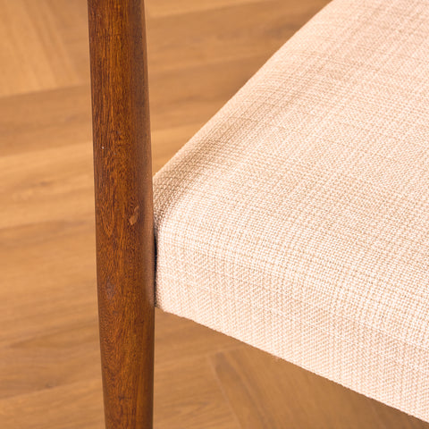 German set of 6 dining chairs in walnut by Lübke