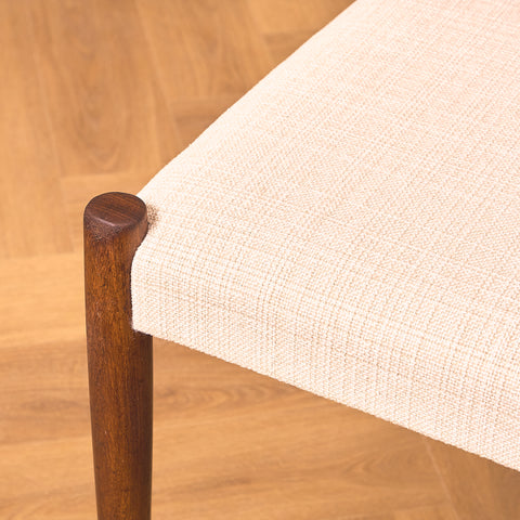 German set of 6 dining chairs in walnut by Lübke