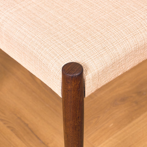 German set of 6 dining chairs in walnut by Lübke