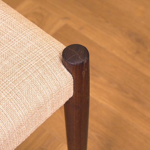 German set of 6 dining chairs in walnut by Lübke