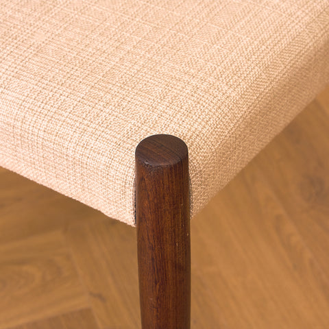 German set of 6 dining chairs in walnut by Lübke