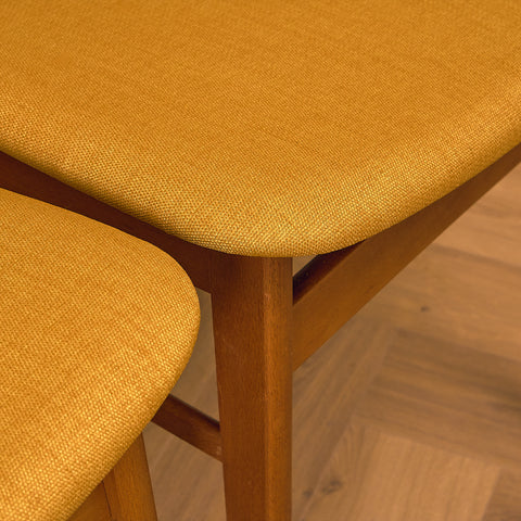Danish dining chairs in teak & beech by Findahl Møbelfabrik, model 'Møsbol'