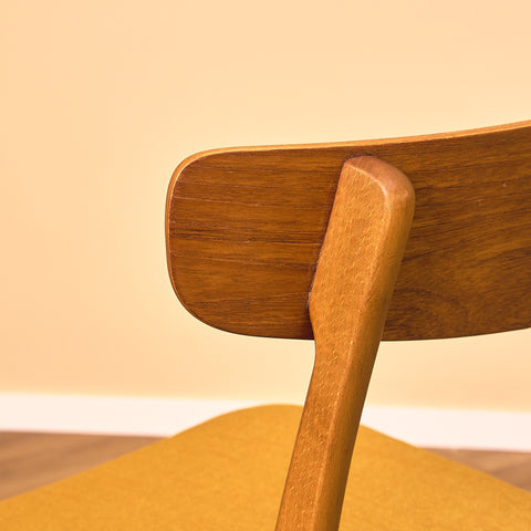 Danish dining chairs in teak & beech by Findahl Møbelfabrik, model 'Møsbol'