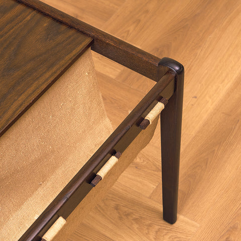 Danish side table in smoked oak by Furbo