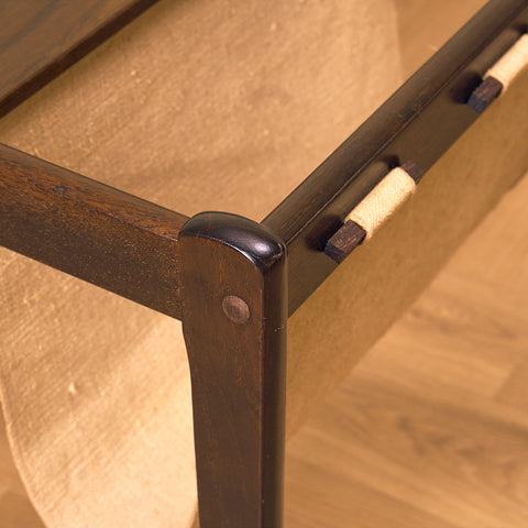 Danish side table in smoked oak by Furbo