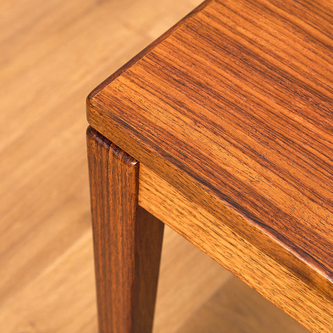 Danish side table in Santos rosewood