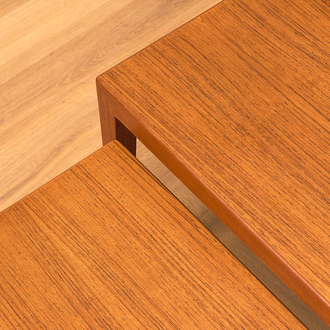 Danish set of nest of tables in teak by Severin Hansen for Haslev Møbelfabrik