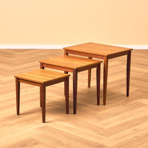 Swedish set of nest of tables in teak