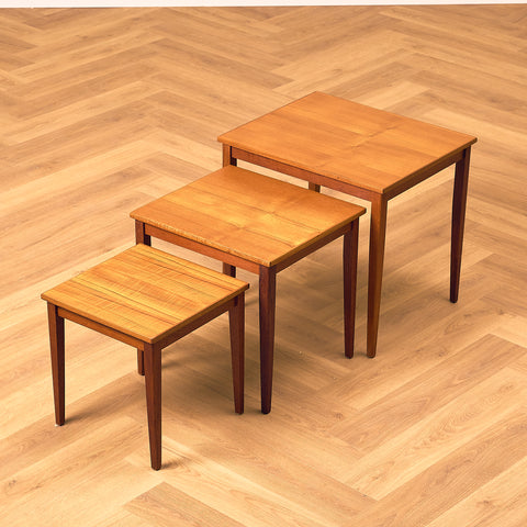 Swedish set of nest of tables in teak
