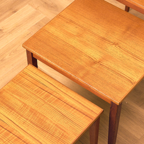 Swedish set of nest of tables in teak