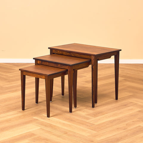 Danish set of nest of tables in Santos rosewood by Kvalitet Form Funktion