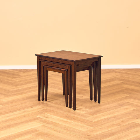 Danish set of nest of tables in Santos rosewood by Kvalitet Form Funktion