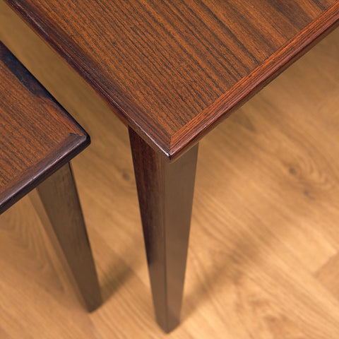 Danish set of nest of tables in Santos rosewood by Kvalitet Form Funktion