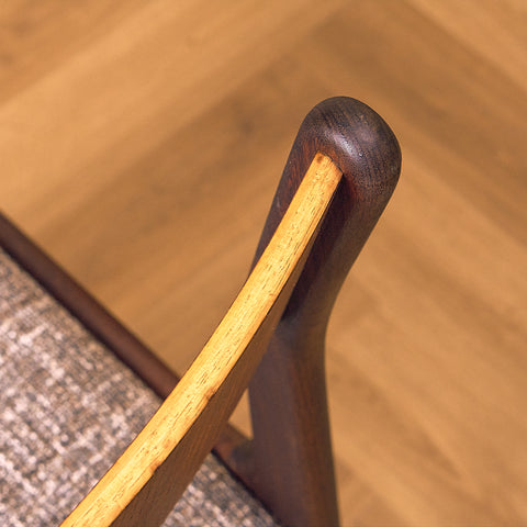 P. Westergaard Møbelfabrik Teak and Walnut Dining Chair