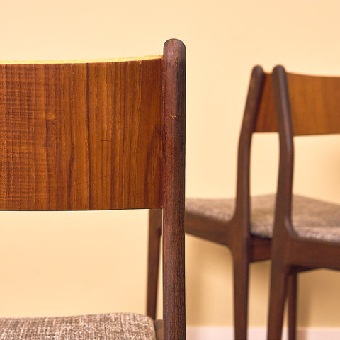 P. Westergaard Møbelfabrik Teak and Walnut Dining Chair