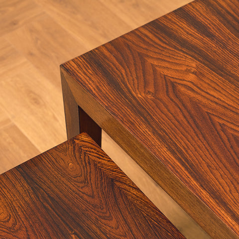 Danish set of nest of tables in Santos rosewood by Severin Hansen for Haslev Møbelfabrik