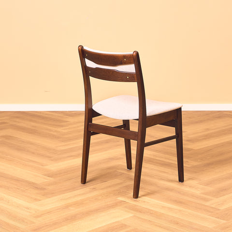 Danish dining chairs in teak and beech by Findahl