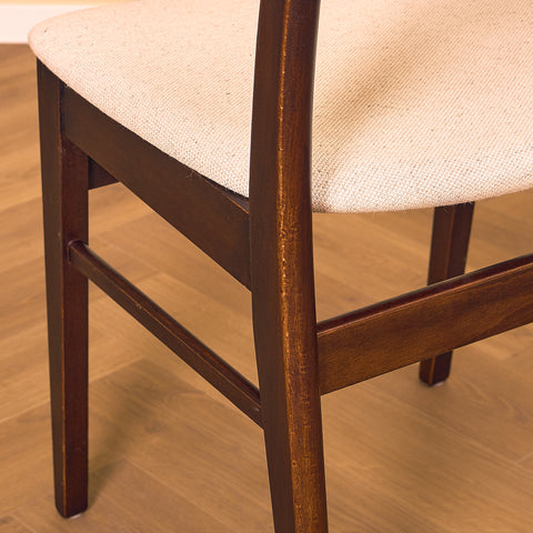 Danish dining chairs in teak and beech by Findahl