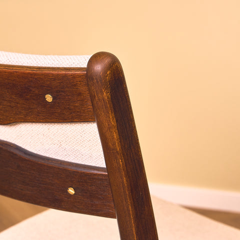 Danish dining chairs in teak and beech by Findahl