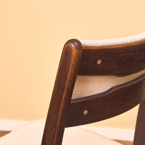 Danish dining chairs in teak and beech by Findahl