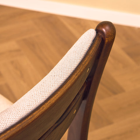 Danish dining chairs in teak and beech by Findahl