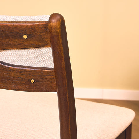 Danish dining chairs in teak and beech by Findahl