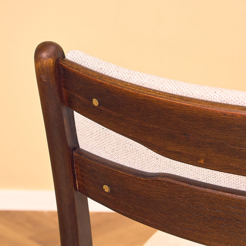 Danish dining chairs in teak and beech by Findahl