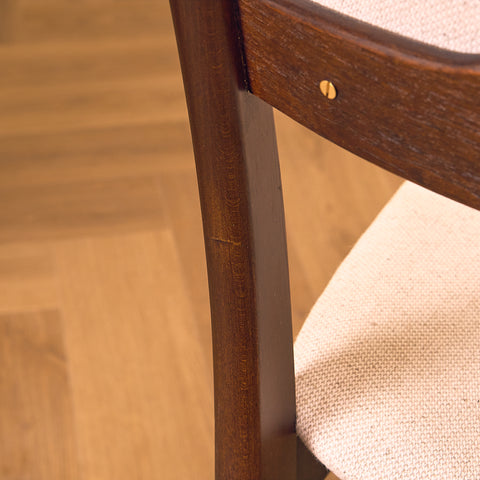 Danish dining chairs in teak and beech by Findahl