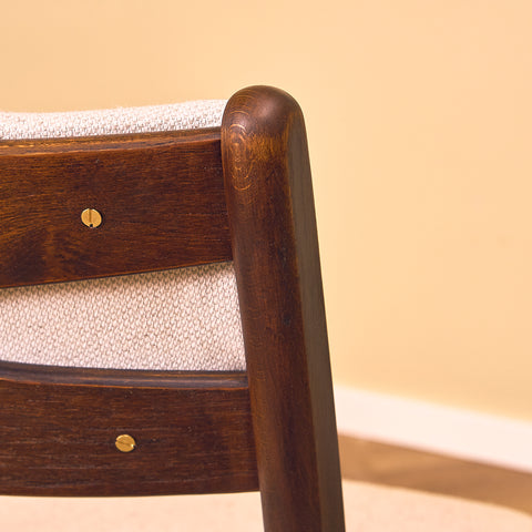 Danish dining chairs in teak and beech by Findahl