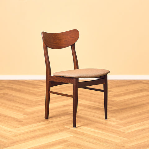 Danish Dark Teak and Walnut Dining Chair