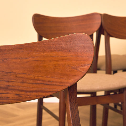 Danish Dark Teak and Walnut Dining Chair