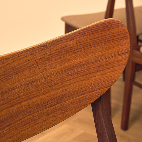 Danish Dark Teak and Walnut Dining Chair