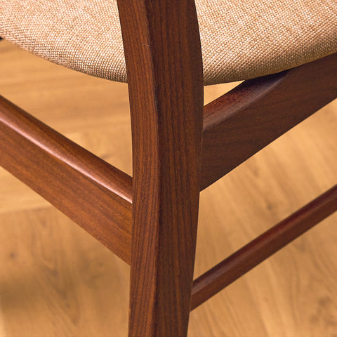 Danish Dark Teak and Walnut Dining Chair