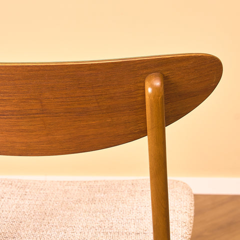 Dining chairs in teak & beech by Farstrup, model 210