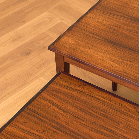 Danish set of nest of tables in Santos rosewood by Kvalitet Form Funktion