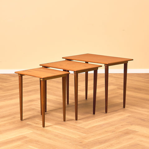 Danish nest of tables in teak