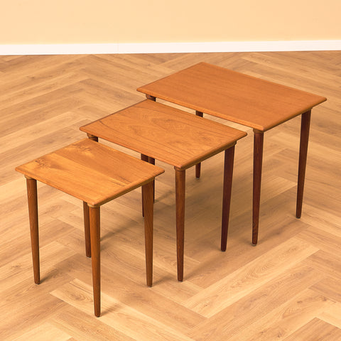 Danish nest of tables in teak