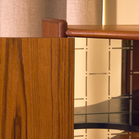 Danish corner cabinet in teak by Omann Jun Møbelfabrik
