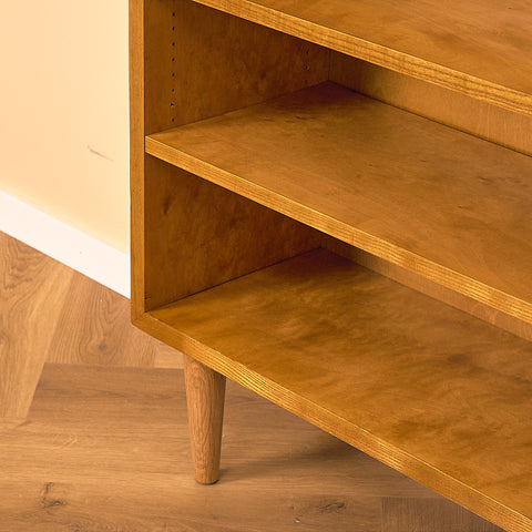 Swedish bookshelf in oak and birch