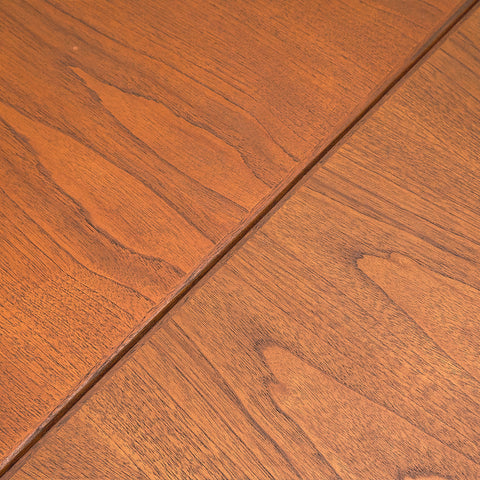 Danish Teak and Walnut Dining Table with Pull-out Leaves