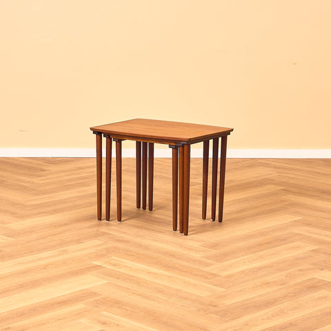 Danish set of nest of tables in teak