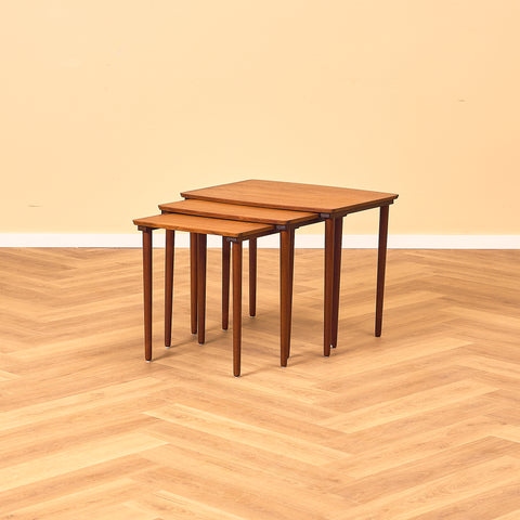 Danish set of nest of tables in teak