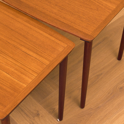 Danish set of nest of tables in teak