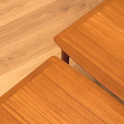 Danish set of nest of tables in teak