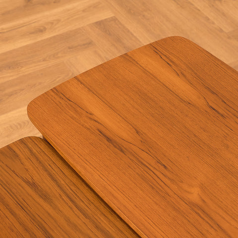 Danish set of nest of tables in teak and walnut